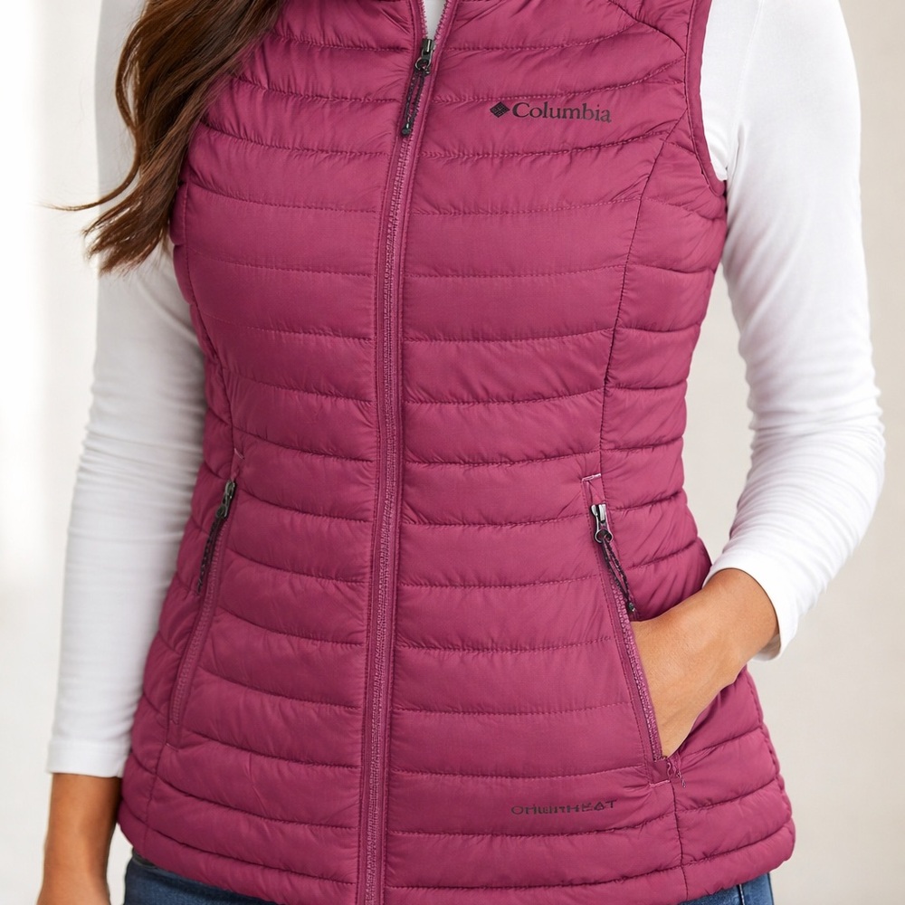Columbia Women’s Omni-Heat Quilted Puffer Vest – XS, Purple